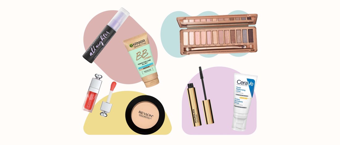 Collection of the seven must-have makeup products for your next holiday