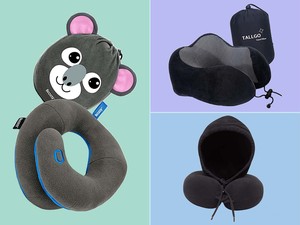 Three examples of the top adult and children's travel neck pillows 