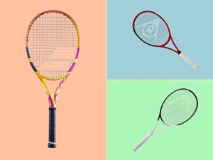 Three tennis rackets
