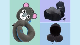 Three examples of the top adult and children's travel neck pillows 
