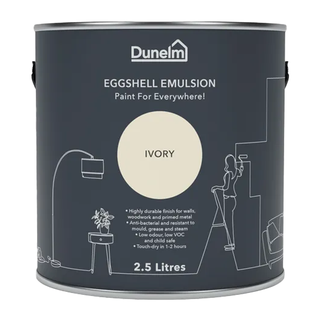 Dunelm Ivory Eggshell emulsion paint