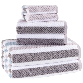 Truly Lou striped towel set