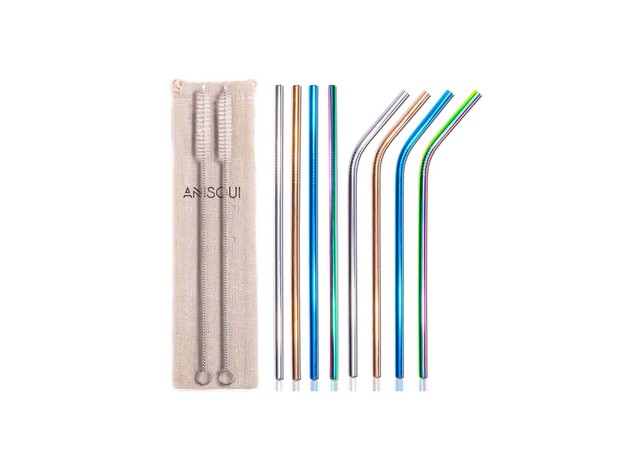 AniSqui Reusable Metal Straws.