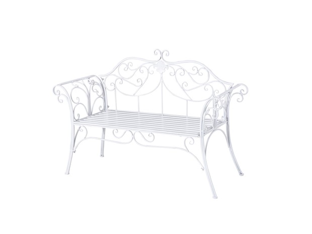 The White Garden Bench Outdoor Furniture 2 Seater is one of our favourite garden furniture pieces from The Range.