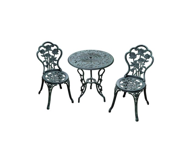 The Antique Green Aluminium Outdoor Bistro Table & Chair Set is one of our favourite garden furniture pieces from The Range.