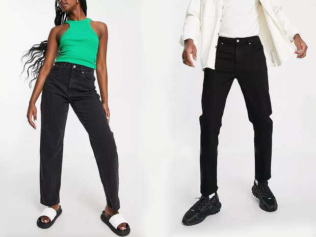 ASOS Design and Topman black jeans are essential pieces of clothing for university.
