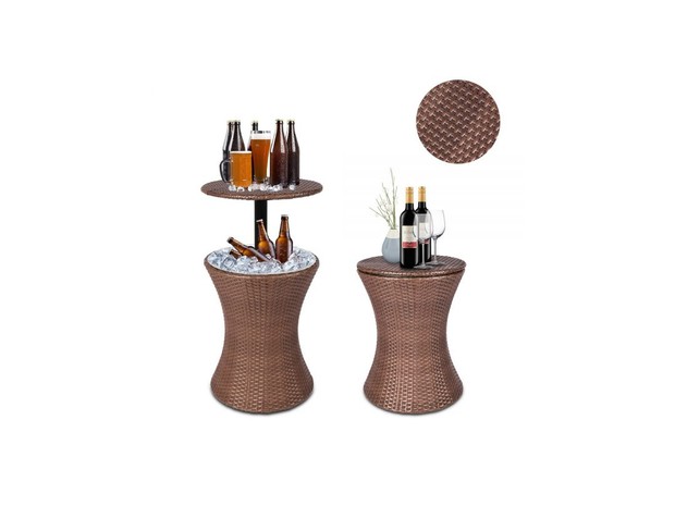 The Brown Rattan Style Cooler Buckets Bar Table is one of our favourite garden furniture pieces from The Range.