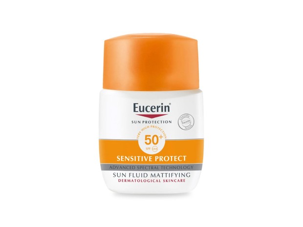 The Eucerin Sun Face Mattifying Fluid SPF50+ is our best mattifying face sunscreen