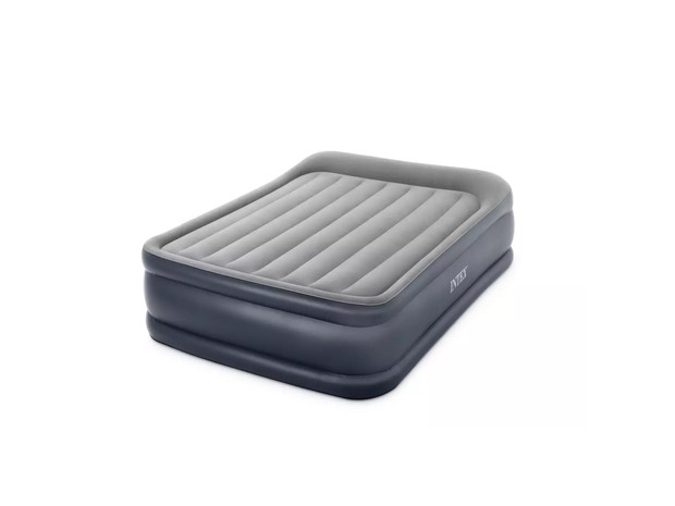 The Intex Queen Deluxe Pillow Rest Raised Air Bed with Pump is one of our best air mattresses.