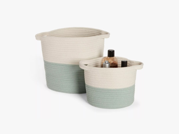 John Lewis & Partners Cotton Rope Storage Baskets, Set of 2