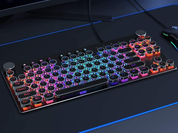 laptop-accessories-mechanical-gaming-keyboard-on-desk