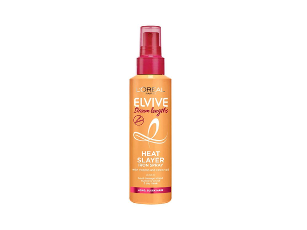 L'Oreal Dream Lengths Heat Slayer Spray is one of our best heat protectant sprays.