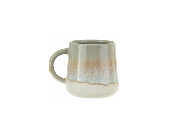 Sass & Belle Mojave Glaze Grey Mug can be used to promote hygge.