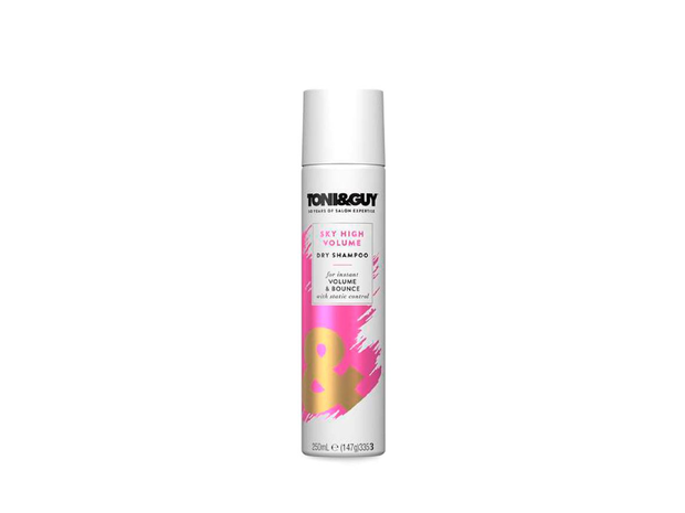 Toni & Guy Sky High Volume Glamourous Body & Bounce Dry Shampoo is our best dry shampoo for fine hair.