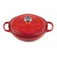 Red Le Creuset casserole dish and lid